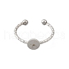 304 Stainless Steel Cuff Ring Components RJEW-H250-03D-P-2