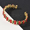 Brass Enamel Cuff Bracelets BJEW-L703-02A-G-3