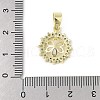 Brass Micro Pave Clear Cubic Zirconia European Dangle Charms Bails KK-K297-59G-3