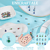 48Pcs 12 Colors 201 Stainless Steel Rhinestone Charms PALLOY-UN00003-4