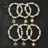 Brass Stretch Bracelets BJEW-C098-04-2
