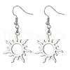 5 Pairs 5 Styles Alloy Hollow Dangle Earrings EJEW-JE05495-S-4