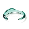 Transparent Acrylic Open Cuff Bangle for Women BJEW-A141-01C-2