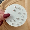 7 Pairs Anti-Tarnish Exquisite 925 Sterling Silver Stud Earrings Sets for Girls Women WG93702-03-1