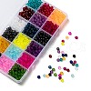 18 Colors Transparent Glass Beads FGLA-X0001-04A-6mm-5
