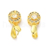 Rack Plating Brass Pave Cubic Zirconia Ice Pick Pinch Bails KK-D100-06G-1