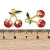 Cherry 304 Stainless Steel Enamel Pendants STAS-L290-21B-G-3