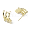 Brass Stud Earrings Findings KK-B087-08G-2