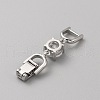 Extender Clasps Brass Cubic Zirconia Fold Over Extension Clasps Golden and Platinum Watch Band Extension Clasps  KK-WH20004-02A-P-2