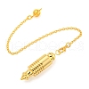 Rack Plating Brass Pointed Dowsing Pendulums AJEW-B106-03G-1