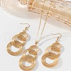 Three Round Alloy Dangle Earrings & Pendant Necklaces Set FS-WG43D3F-01-2