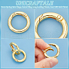 Unicraftale Rack Plating Brass Spring Gate Rings KK-UN0003-05A-4