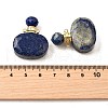 Natural Lapis Lazuli Perfume Bottle Pendants G-L623-07G-03-2