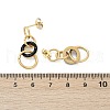 304 Stainless Steel Polymer Clay Ring Dangle Stud Earrings EJEW-V004-03G-02-5
