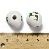 St. Patrick's Day Series Printed Schima Wood European Beads WOOD-V002-01D-3