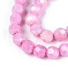 Electroplate Glass Beads Strands EGLA-T021-6mm-15-03-3
