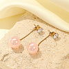 Stainless Steel Dangle Stud Earrings WX9463-2