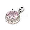 925 Sterling Silver Pave Cubic Zirconia Pendants STER-C015-01C-02-2