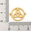 304 Stainless Steel Connector Charms STAS-P330-05G-3