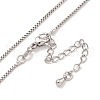 Brass Box Chain Necklaces for Women NJEW-G084-11P-2