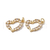 Brass Micro Pave Clear Cubic Zirconia Charms KK-G439-27G-2