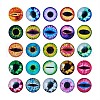 Eye Printed Glass Cabochons GGLA-BT0001-01-1