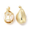 Brass Micro Pave Cubic Zirconia Pendants KK-I697-40G-1