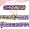 10 Yards Polyester Ribbon with Paillettes OCOR-WH0082-202B-2