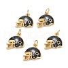 Brass Enamel Charms KK-C223-08G-2
