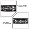 Ethnic Style Polyester Jacquard Fleur De Lis Ribbon OCOR-WH0086-72A-01-5