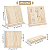 Wood Slanted Back Earring Display Stands EDIS-WH0021-21-2