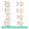 HOBBIESAY 80Pcs 8 Styles Long-Lasting Plated Brass Connector Charms KK-HY0003-74-2