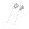 Anti-Tarnish Rhodium Plated 925 Sterling Silver Pinch Bails STER-L055-18P-1
