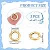 Unicraftale 3Pcs Ion Plating(IP) 304 Stainless Steel Spring Gate Rings STAS-UN0059-42-3