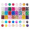 Spray Painted Crackle Glass Beads CCG-PH0002-01-6mm-1