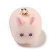 Flocking Resin Cute Pendants RESI-L043-02P-01-1