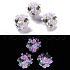 Luminous Polymer Clay Rhinestone Floral Ball Beads CLAY-U002-01D-1