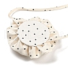 Polka Dot Pattern Fabric Rose Tie Choker Necklaces for Women NJEW-Z022-01A-3