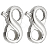 Beebeecraft 2Pcs Sterling Silver Double Opening Lobster Claw Clasps STER-BBC0007-76P-02-1