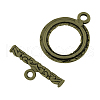 Tibetan Style Alloy Ring Toggle Clasps TIBE-2208-AB-FF-2