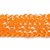 Transparent Electroplate Glass Beads Strands EGLA-A039-T4mm-A23-1
