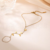 Stainless Steel Cable Chain Ring Bracelets for Women PW-WG42E53-02-2