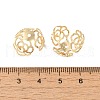 Rack Plating Brass Flower Bead Caps KK-K381-03G-02-3