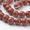 Natural Red Jasper Round Beads Strands X-GSR011-2