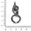 316 Surgical Stainless Steel Micro Pave Cubic Zirconia  Pendants STAS-D304-03AS-3