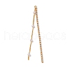 Brass Micro Pave Clear Cubic Zirconia & ABS Plastic Pearl Big Pendants KK-G510-05G-1