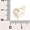 Brass Micro Pave Cubic Zirconia Charms KK-N261-22A-G-3