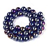 Electroplate Transparent Glass Beads Strands GLAA-T032-T10mm-AB15-2