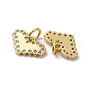 Brass Micro Pave Cubic Zirconia Pendants KK-P308-12G-2