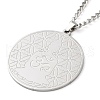 Non-Tarnish 304 Stainlessa Steel Curb Chain Pendant Necklaces NJEW-H034-04P-1
